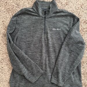 Men's Eddie Bauer Gray Fleece Pullover XL